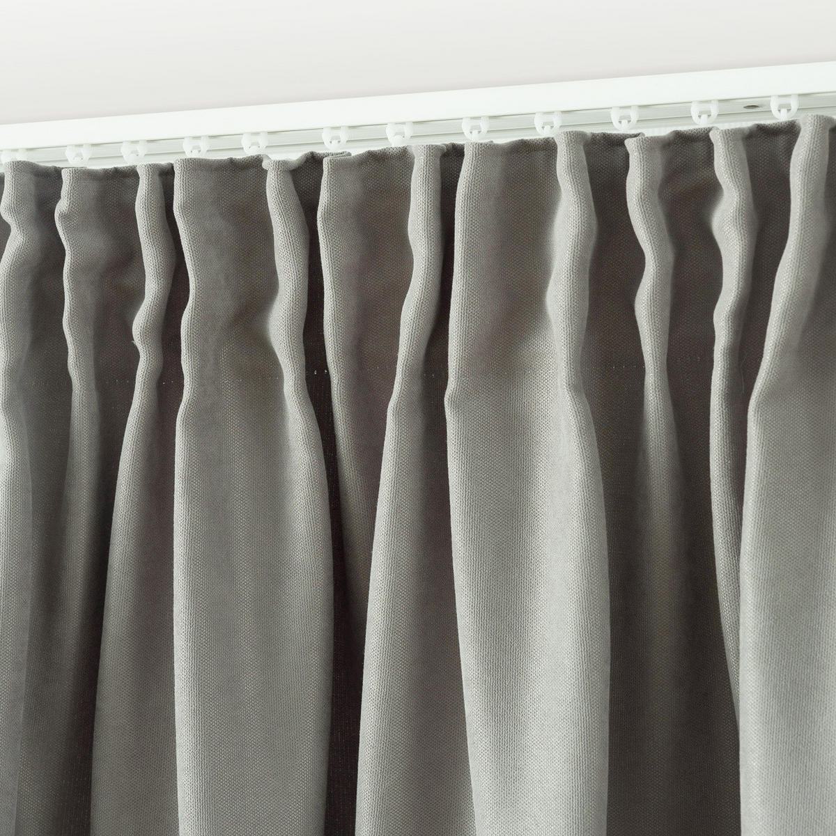 FERTIGVORHANG mit Schlaufenband grau 140 x 280 cm - Grau, Textil (140/280/1cm) - Dekoria