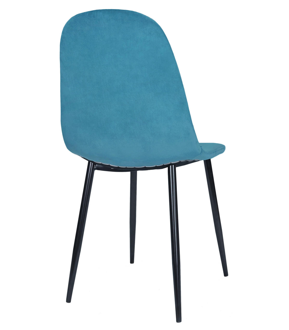 ESSZIMMERSTUHL Caya (4er-Set) - Blau/Schwarz, Textil/Metall (45/88/51cm) - Home Collective