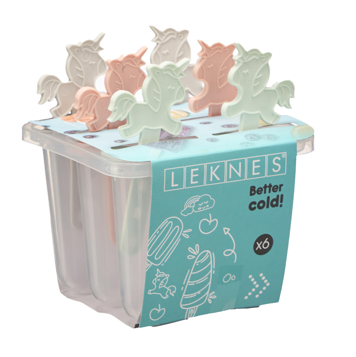 EISFORMEN Eis am Stiel, 6 Stück - Multicolor, Kunststoff (12.5/14/12cm)
