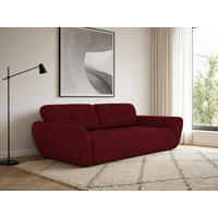 BIGSOFA Vannes Chenille Rot 272/134/68 cm - Bordeaux, Kunststoff/Textil (272/68/134cm) - foamnova