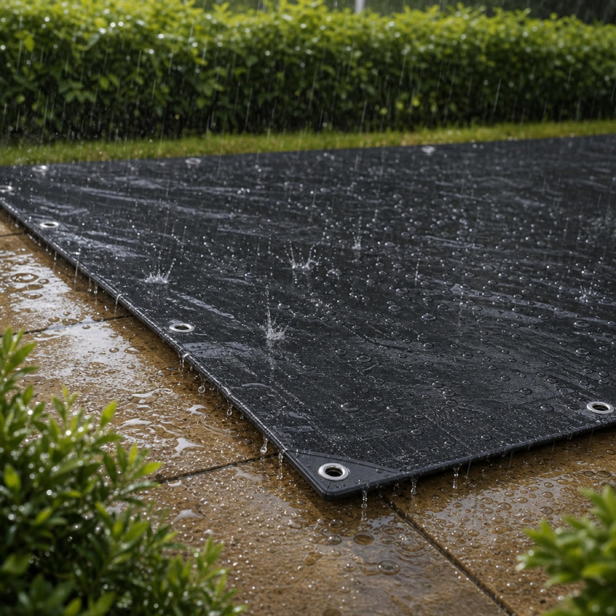 ABDECKPLANE Schwarz wasserdicht 3x4 m - Schwarz, Kunststoff (400/300/0.1cm) - Relaxdays