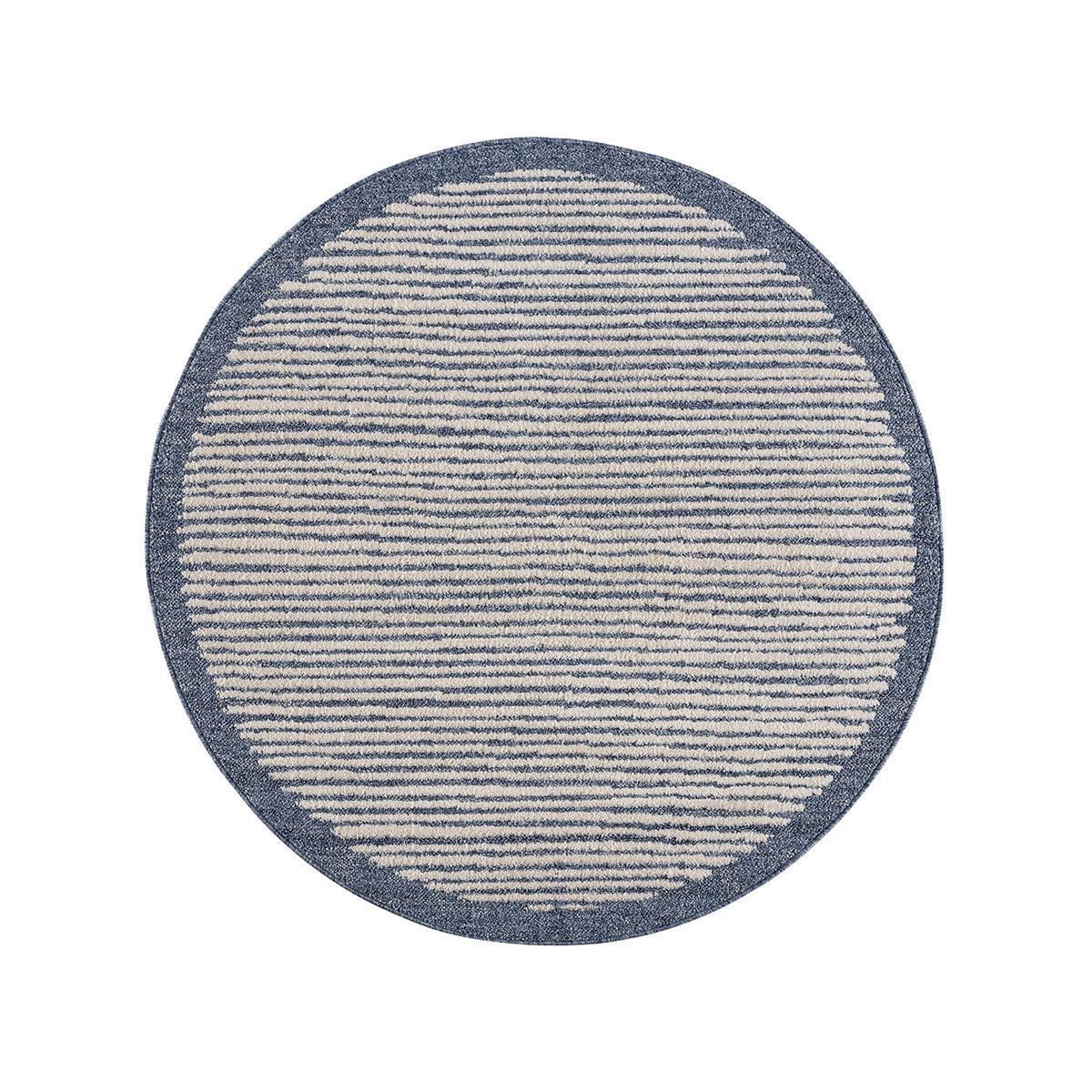 KURZFLOR-TEPPICH Art 2231 Blau 200x200 cm rund - Blau, Textil (200/200cm) - carpet city