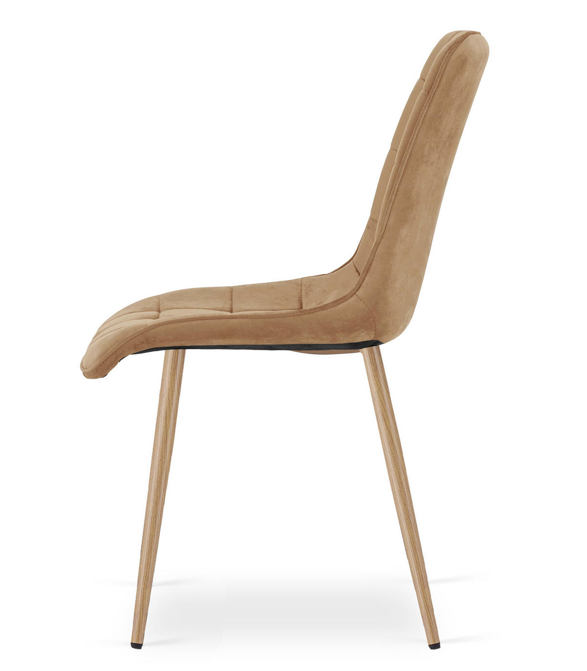 STUHL Braun 49x60 cm SPLIT Samtbezug - Braun, Metall (49/59/60cm)