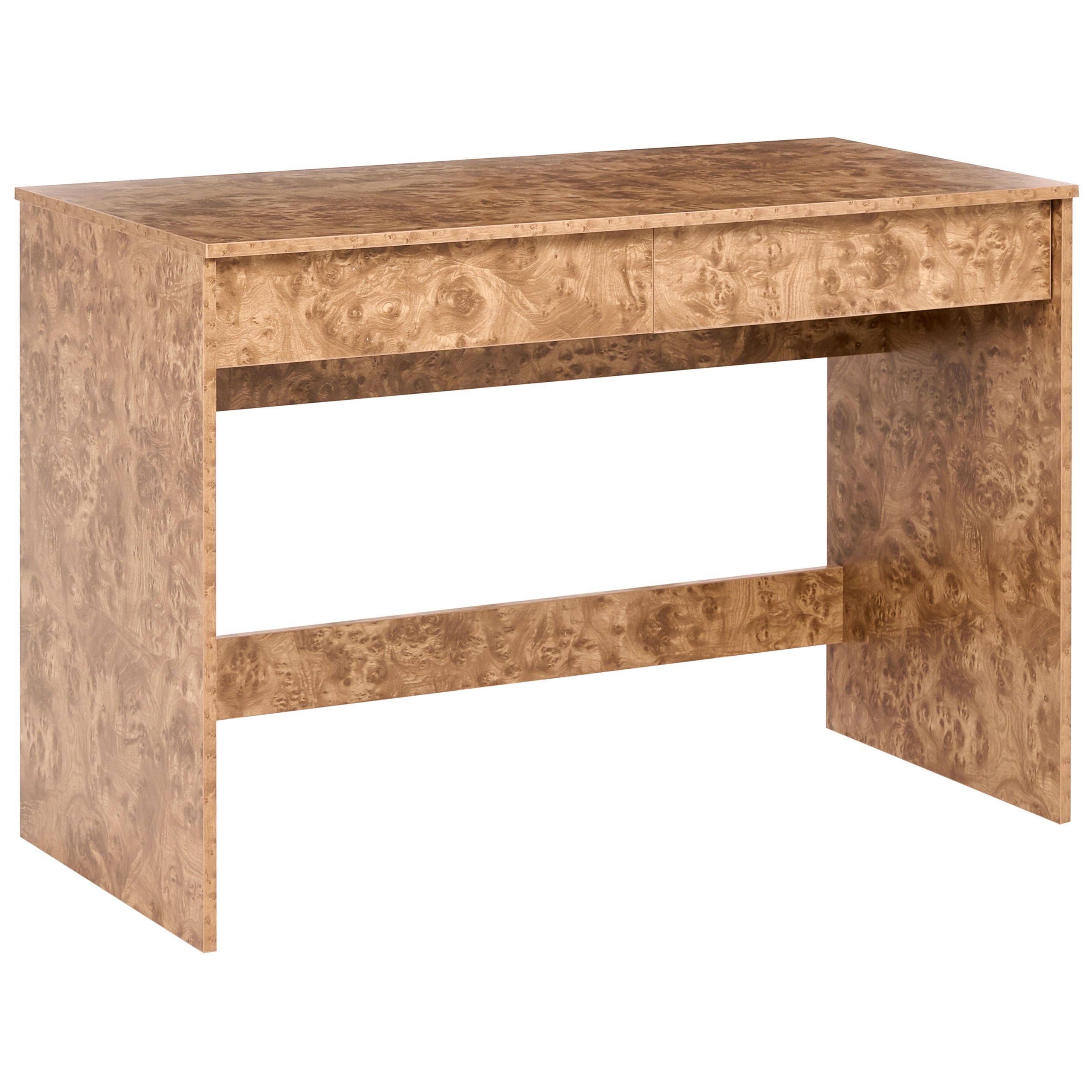 SCHREIBTISCH 110/50 cm Wurzelholz Optik Rondane - Braun, Holzwerkstoff (50/110/75cm) - Beliani