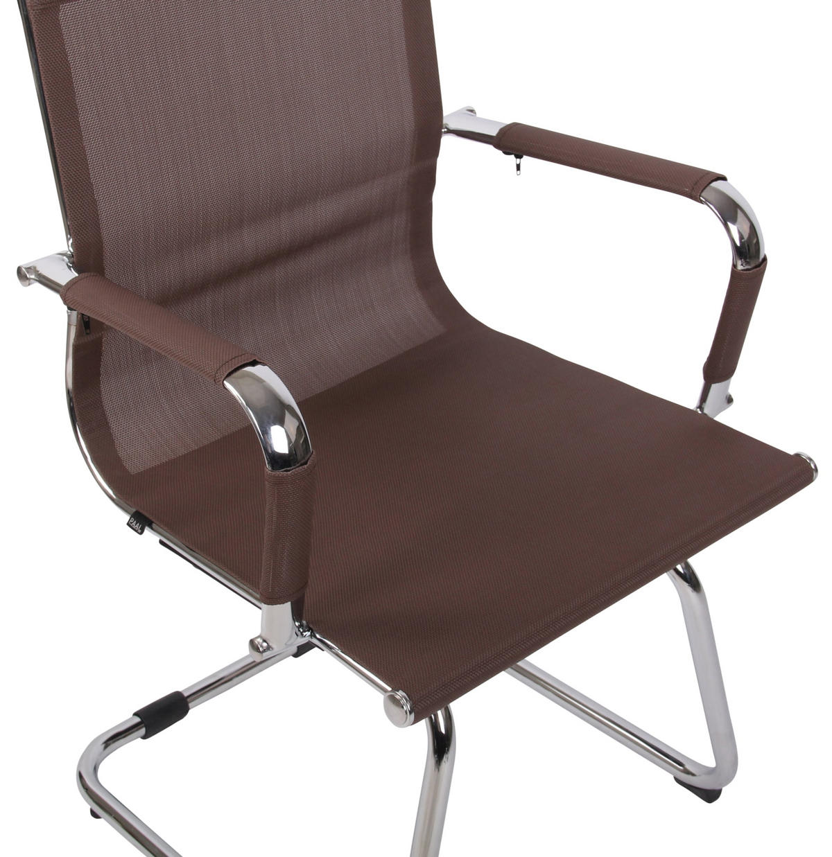 SCHWINGSTUHL Netzstoff braun - Chromfarben/Braun, Textil/Metall (58/94/48cm) - CLP