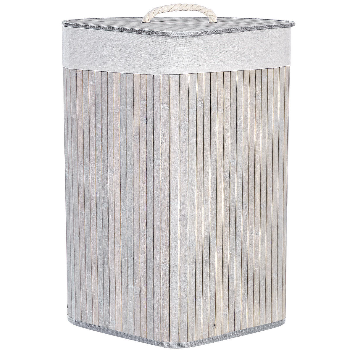 KORB Grau Matara - Weiß/Grau, Holz (60/60/35cm) - Beliani
