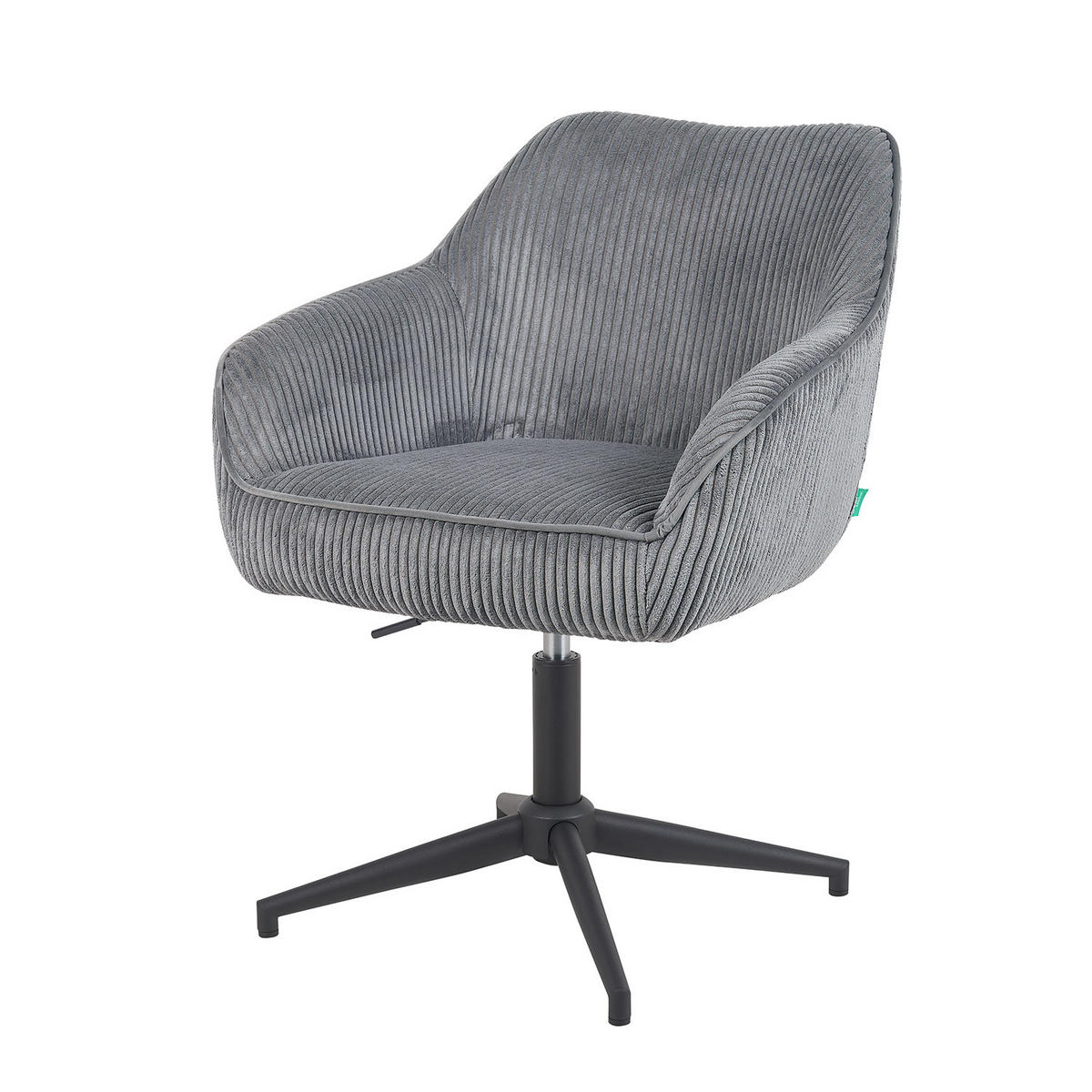 BÜROSTUHL Mika-Caro - Schwarz/Grau, Textil/Metall (60/79/61cm) - DUBI Möbel