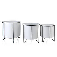 BLUMENTÖPFEN Swen Weiß 21.5/21.5/23 cm Metall - Weiß, Metall (23cm) - Mondex