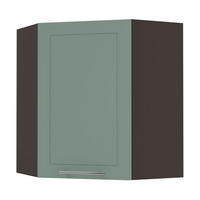 KÜCHENHÄNGESCHRANK Kvantum W10/60 Mint Matt / Lava Matt 60 / 60 / 72cm - Dunkelgrau/Mintgrün, Holz/Holzwerkstoff (60/72/60cm) - Feldmann-Wohnen