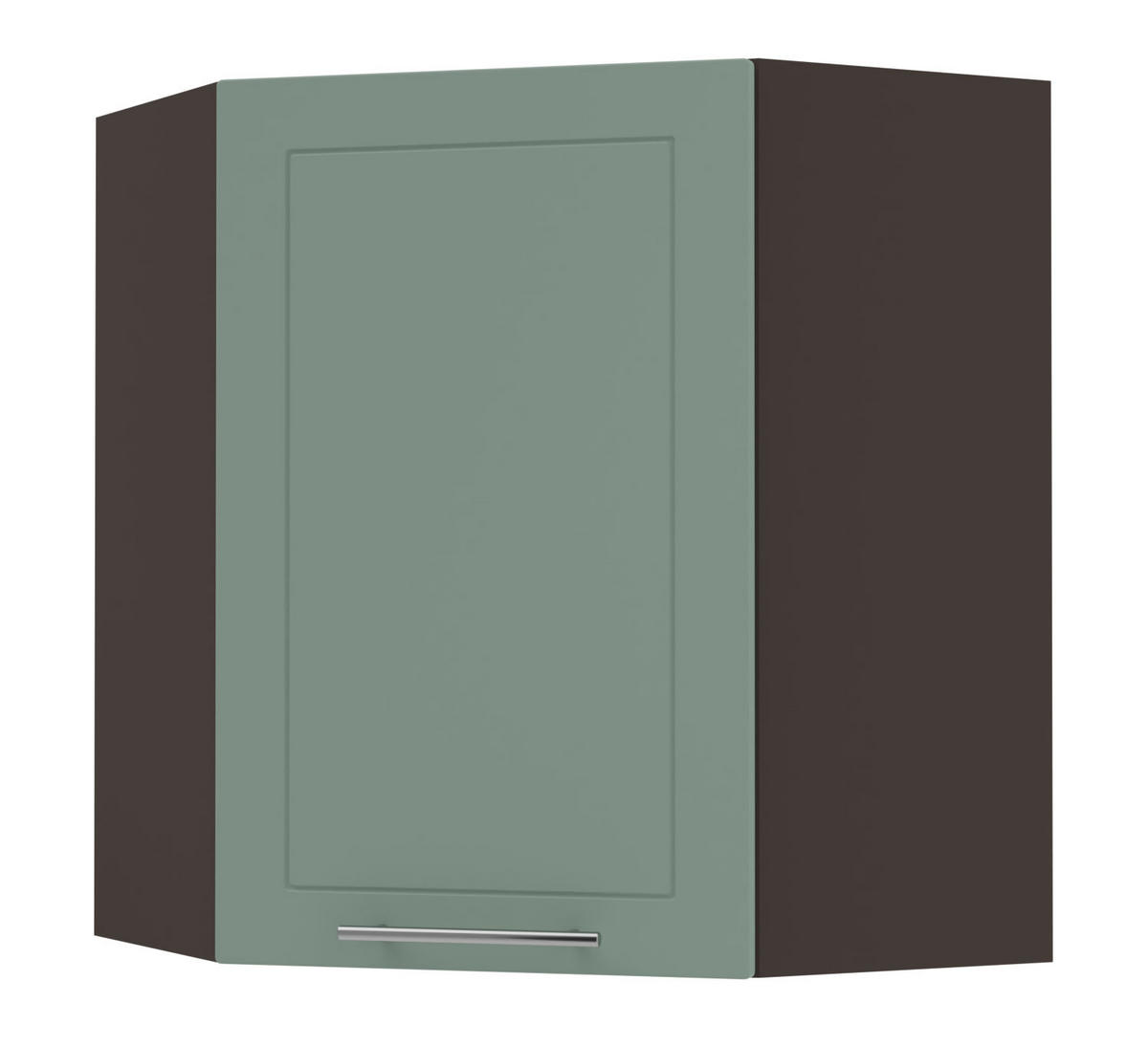 KÜCHENHÄNGESCHRANK Kvantum W10/60 Mint Matt / Lava Matt 60 / 60 / 72cm - Dunkelgrau/Mintgrün, Holz/Holzwerkstoff (60/72/60cm) - Feldmann-Wohnen