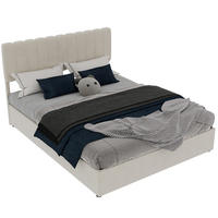 POLSTERBETT 160/200 cm mit weichem Samtbezug und stabilem Metallgestell, Beige - Beige, Textil (160/200cm) - Redom