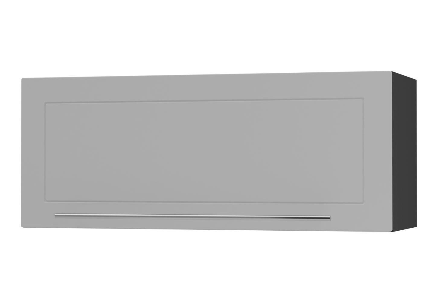 KLAPPHÄNGESCHRANK Kvantum W4B/90-AV Dust Grey Matt / Schwarz Matt 90 / 32,5 / 36cm - Schwarz/Grau, Holz/Holzwerkstoff (90/36/32.5cm) - Feldmann-Wohnen