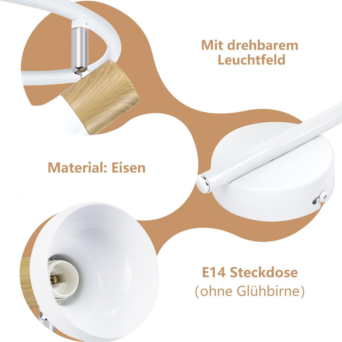 STRAHLER Faulkner 25/25/15.5 cm - Weiß, Metall (25/25/15.5cm) - Nettlife