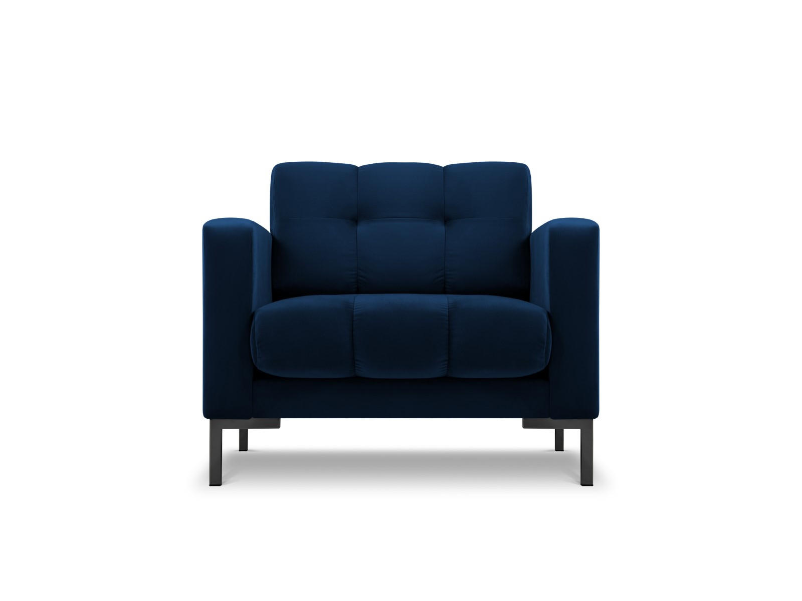 SESSEL Mamaia aus Samt königsblau - Blau, Textil (92/75/87cm) - Micadoni