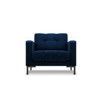 SESSEL Mamaia aus Samt königsblau - Blau, Textil (92/75/87cm) - Micadoni