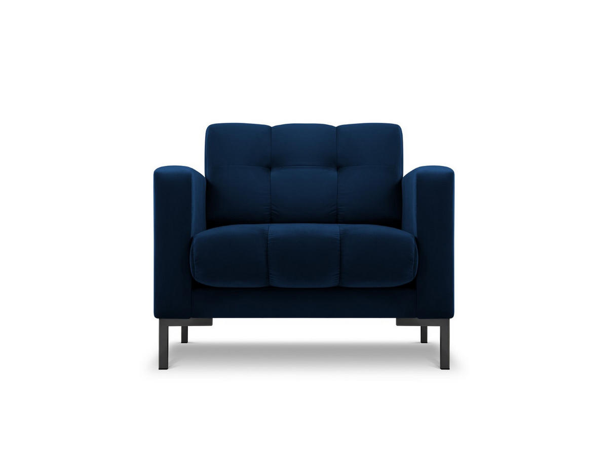 SESSEL Mamaia aus Samt königsblau - Blau, Textil (92/75/87cm) - Micadoni