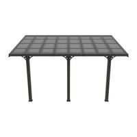 ANLEHNCARPORT - 1 Person - Plastik, Metall - Anthrazitgrau - - Anthrazit, Kunststoff/Metall (496/285/310cm) - Vente-Unique