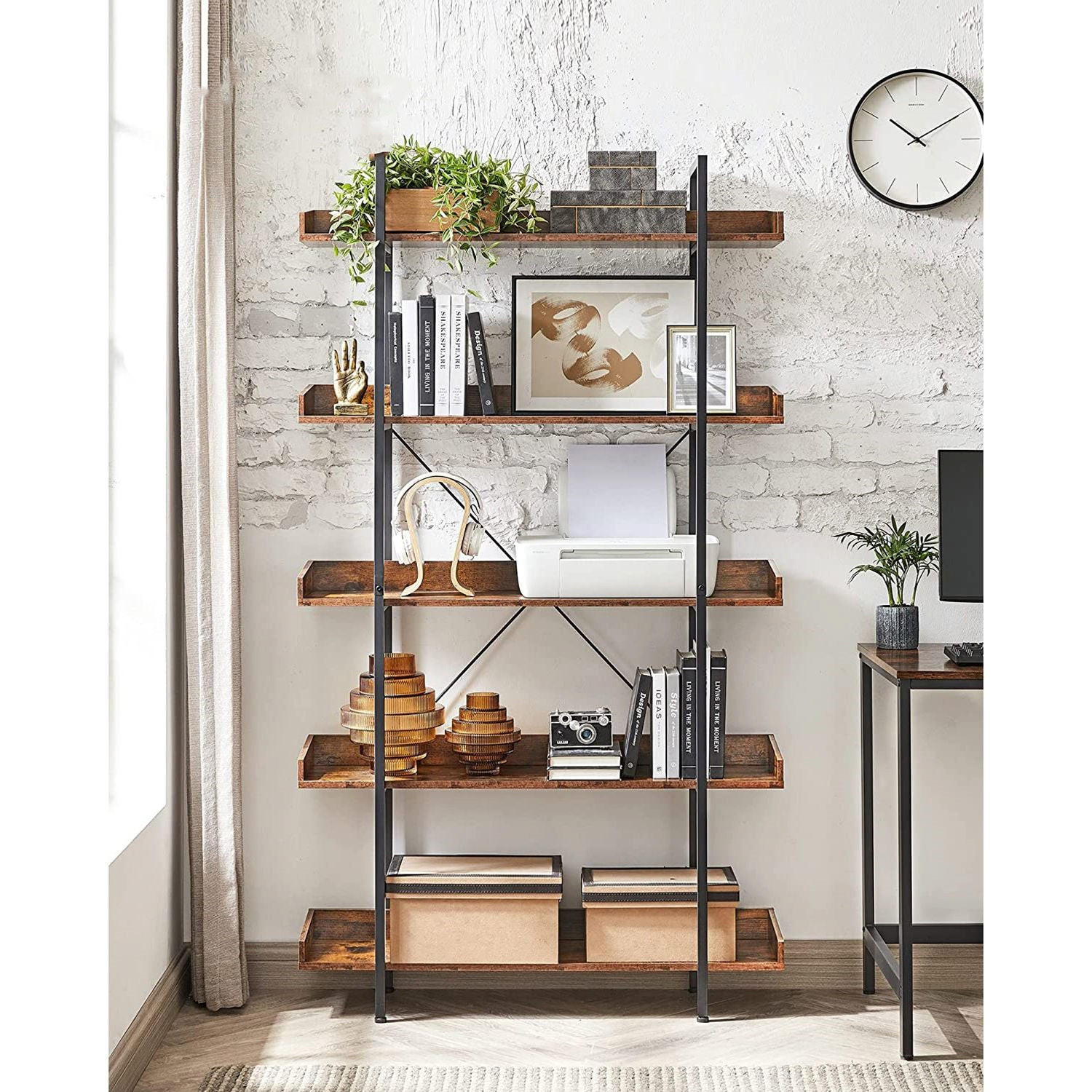 BÜCHERREGAL STANDREGAL - Braun, Holzwerkstoff (28/178/100cm) - Hansiro