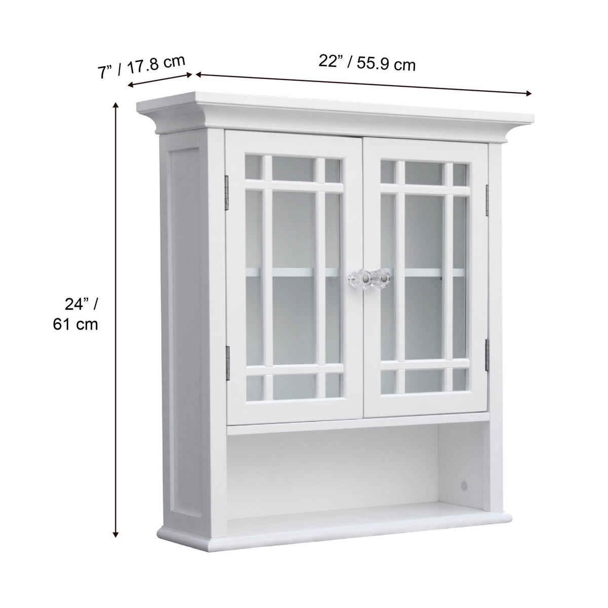HÄNGESCHRANK Weiß - Weiß, Holzwerkstoff (55.9/61/61cm) - Teamson Home