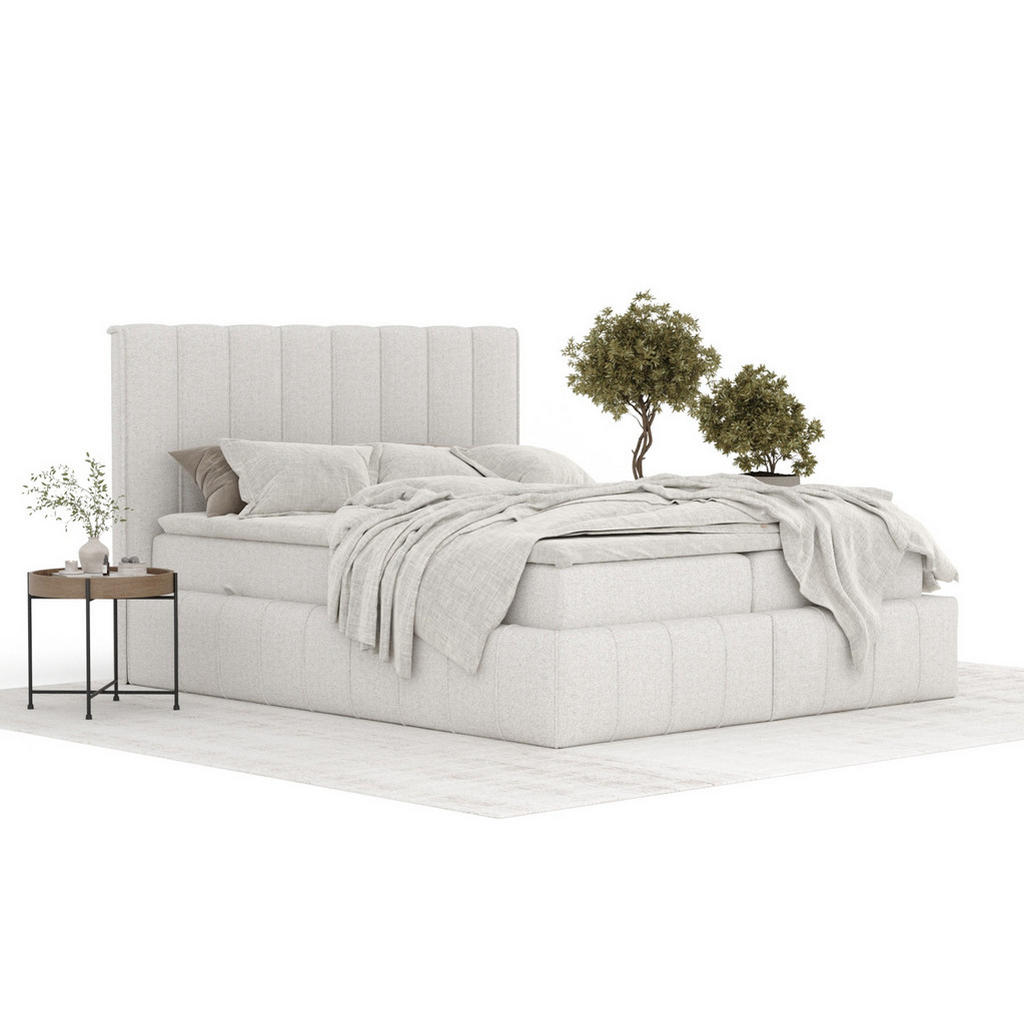 Thumbnail - Maison de Reve Boxbett, Beige, Textil, Buche, Kiefer, H3, Höhe ca. 16 cm, 160x200 cm, FSC 100%, Made in EU, Oeko-Tex® St...