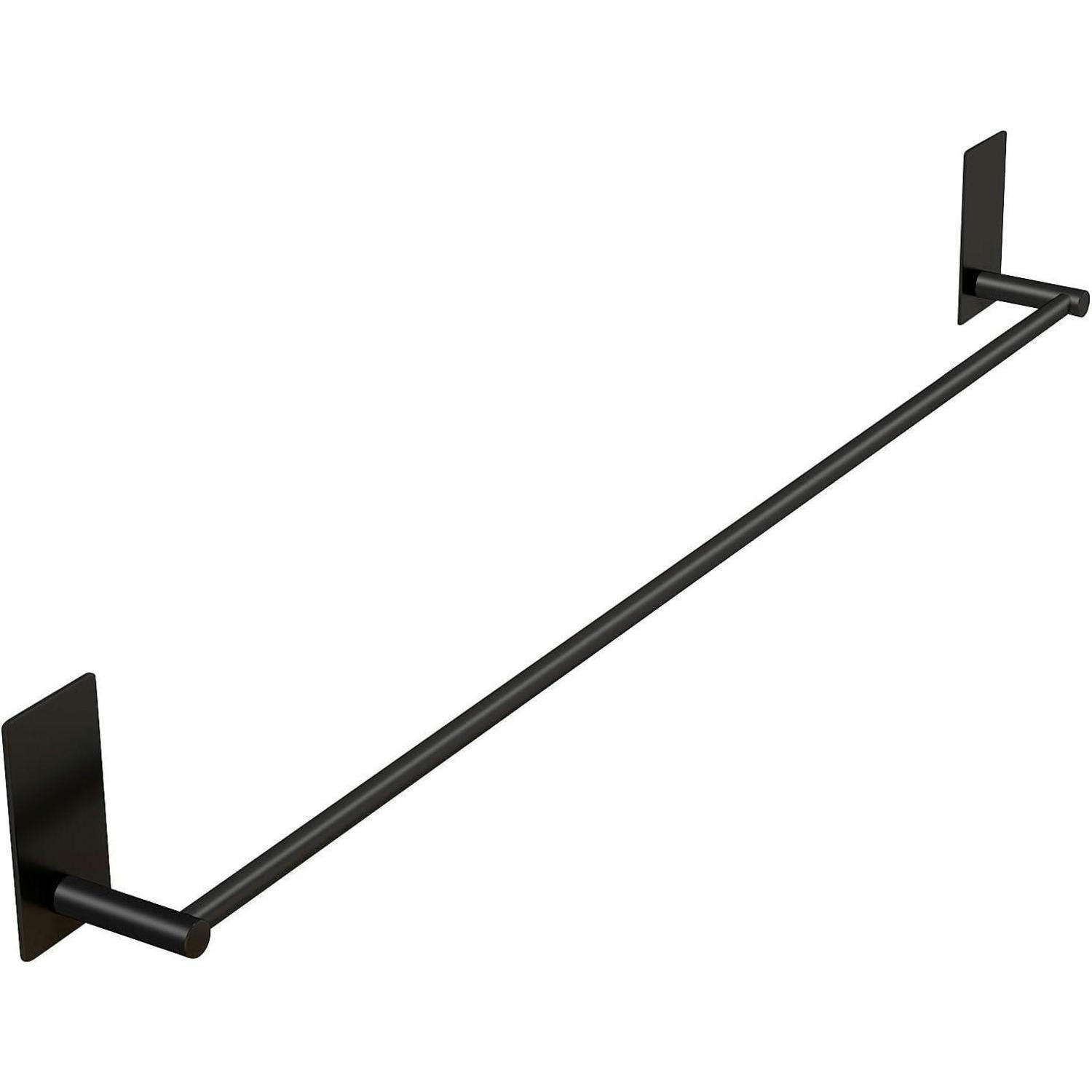 HANDTUCHHALTER ohne Bohren 75 cm Schwarz Matt - Schwarz, Metall (5/9/75cm)