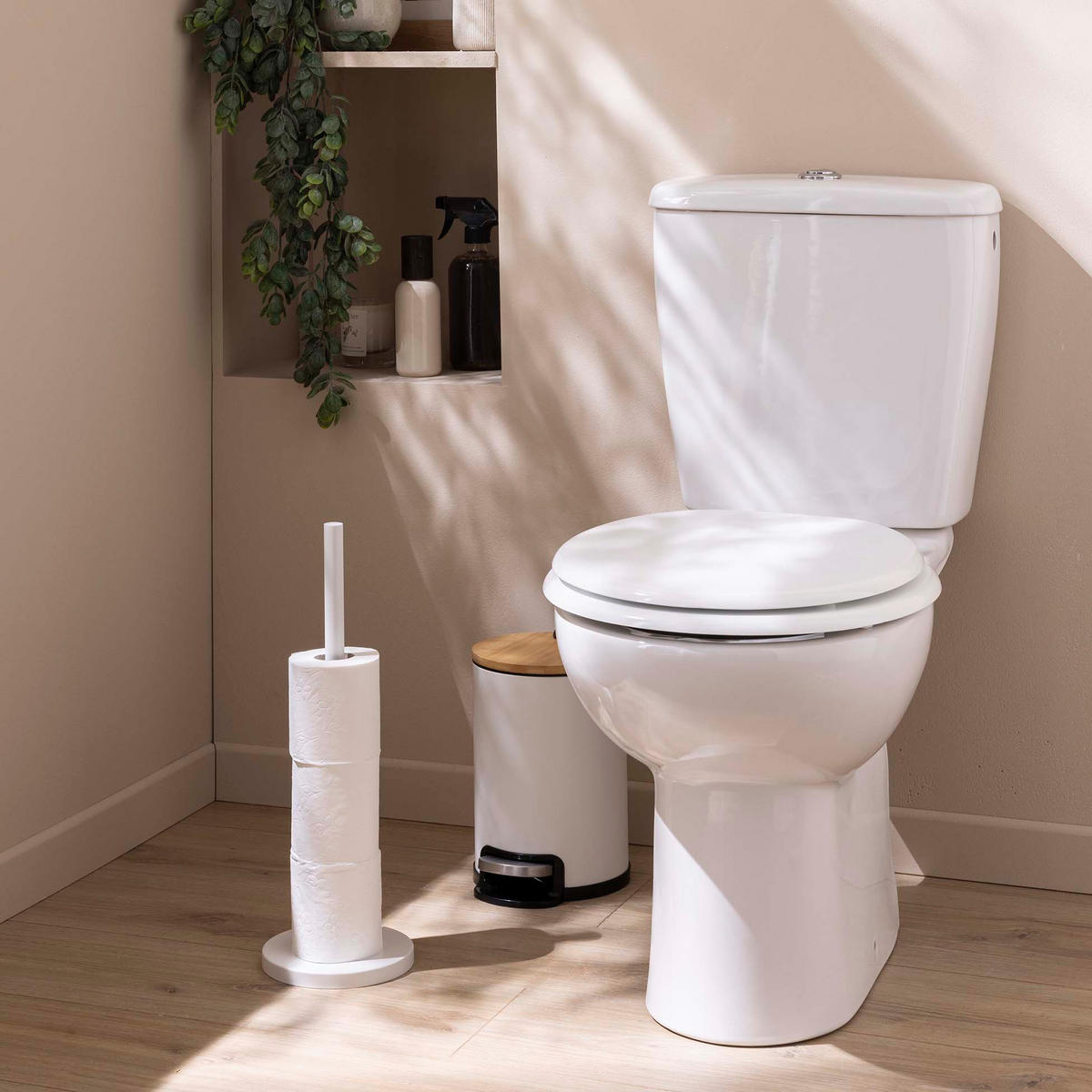 TOILETTENPAPIERHALTER Rilano 43 cm - Weiß, Metall (15/43/15cm) - Douceur d´intérieur