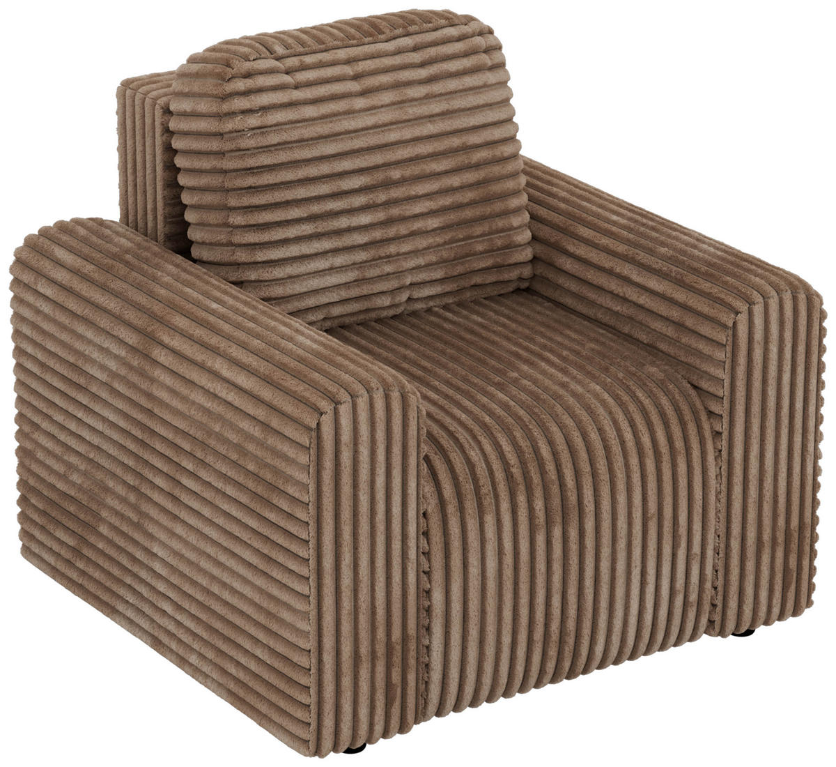 SESSEL NESSARO - Braun Cord - Schwarz/Braun, Kunststoff/Textil (96/94/90cm) - MKS