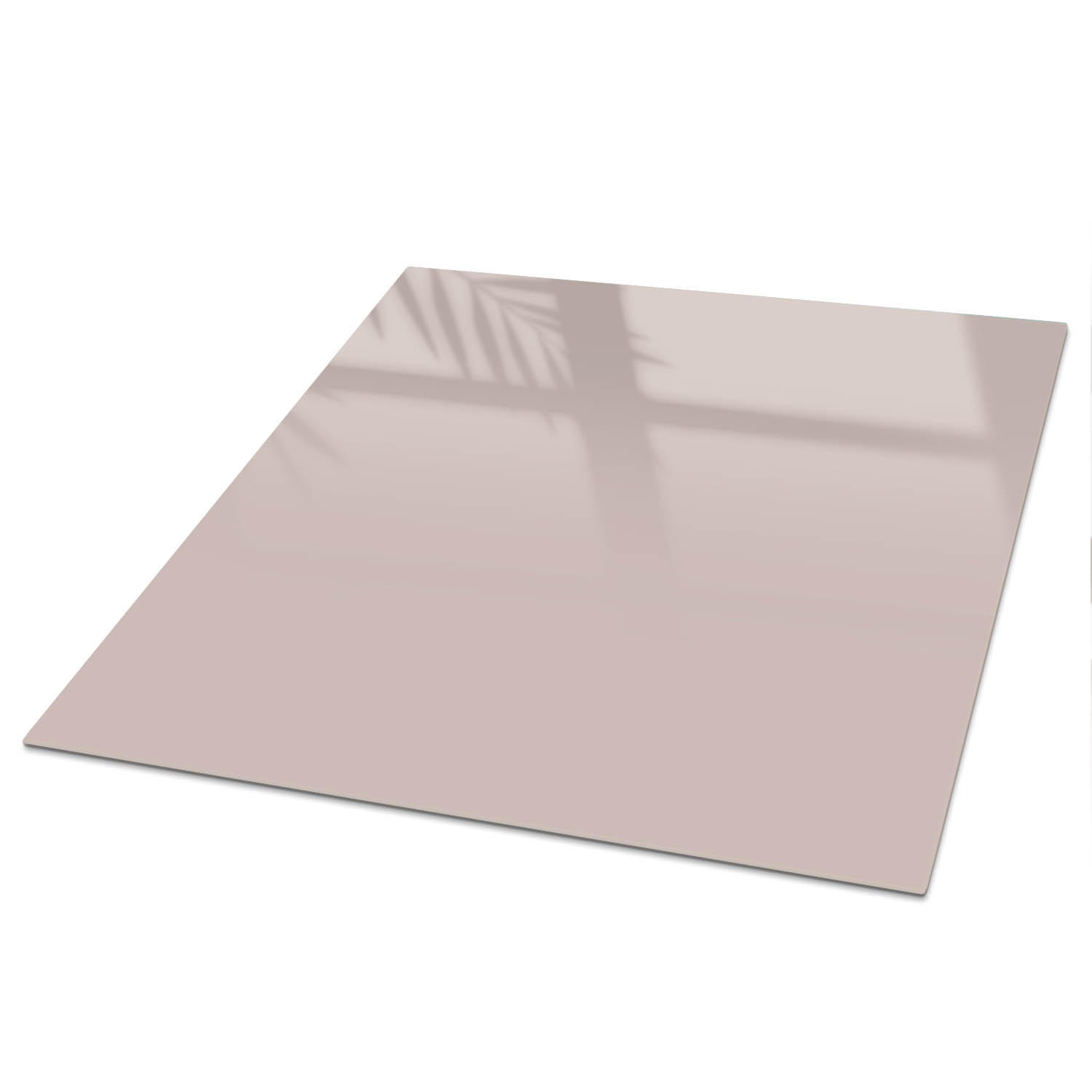 TISCHPLATTE 50x50 cm – Warmes, gedecktes Beige - Violett, Glas (50/50/0.4cm) - Wallfluent
