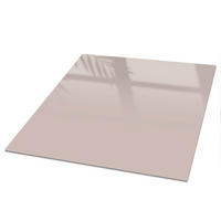 TISCHPLATTE 50x50 cm – Warmes, gedecktes Beige - Violett, Glas (50/50/0.4cm) - Wallfluent