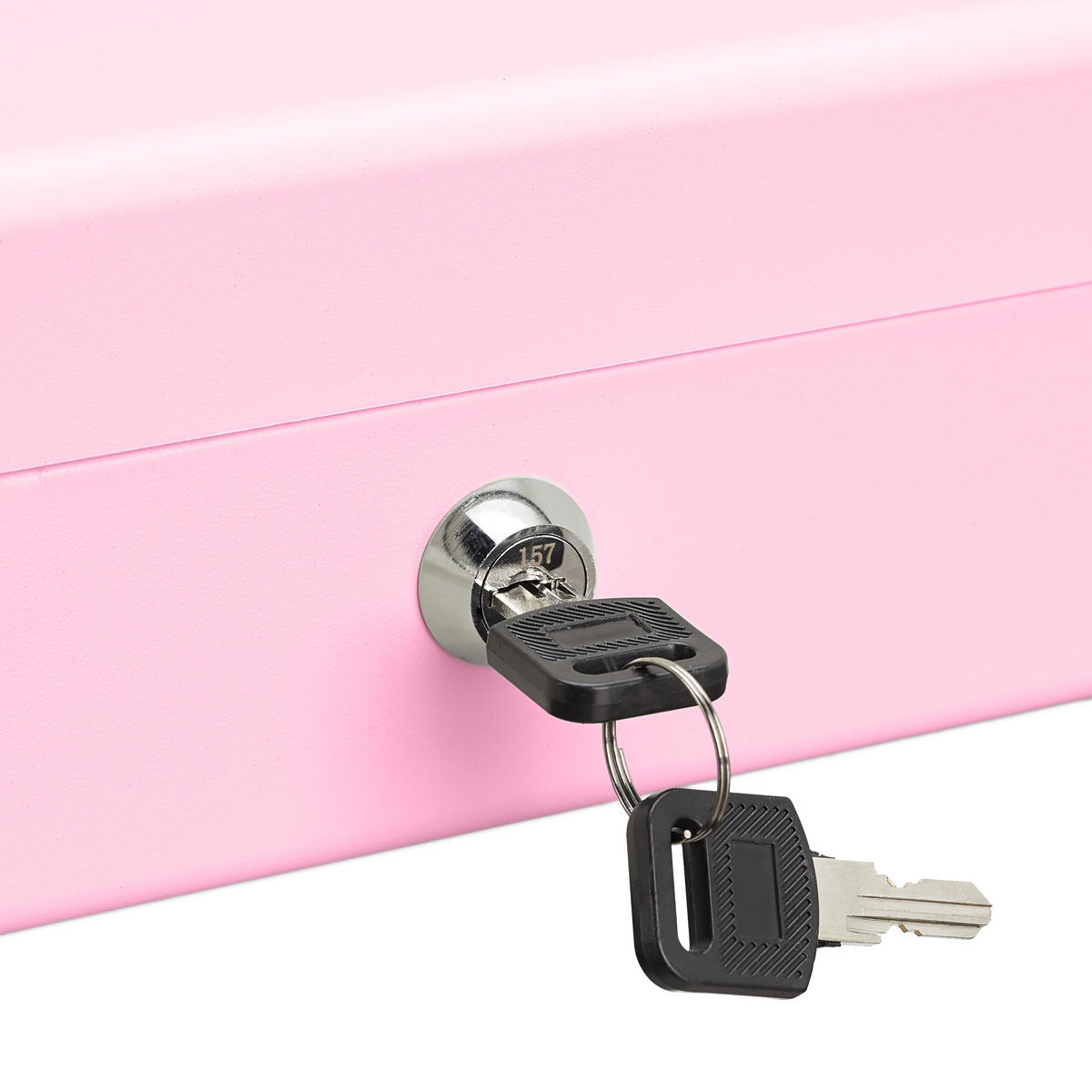 POKLADNIČKA na mince Euro - ružová, kov/plast (30.5/8.5/24.5cm) - Relaxdays