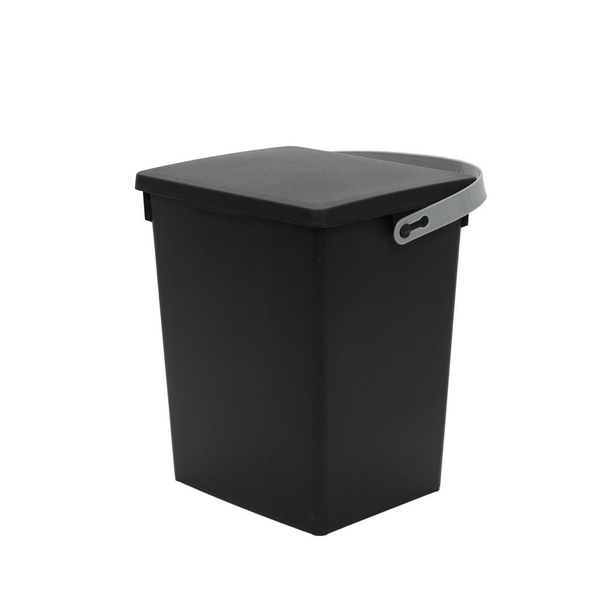 ABFALLBEHÄLTER 5,5 l 19/18/23,5 cm - Schwarz, Kunststoff (18/23.5/19cm) - Storage solutions