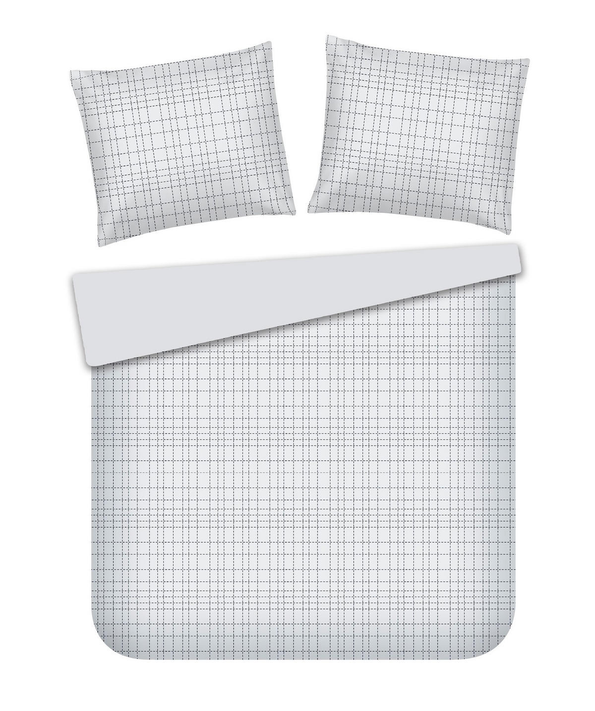 BETTWÄSCHE Sirana - Hellgrau, Textil (200/220cm) - home&you