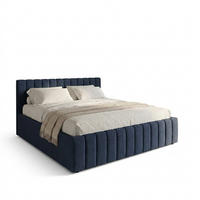 POLSTERBETT 160x200 cm in Marineblau - Dunkelblau, Textil (160/200cm) - Home Collective