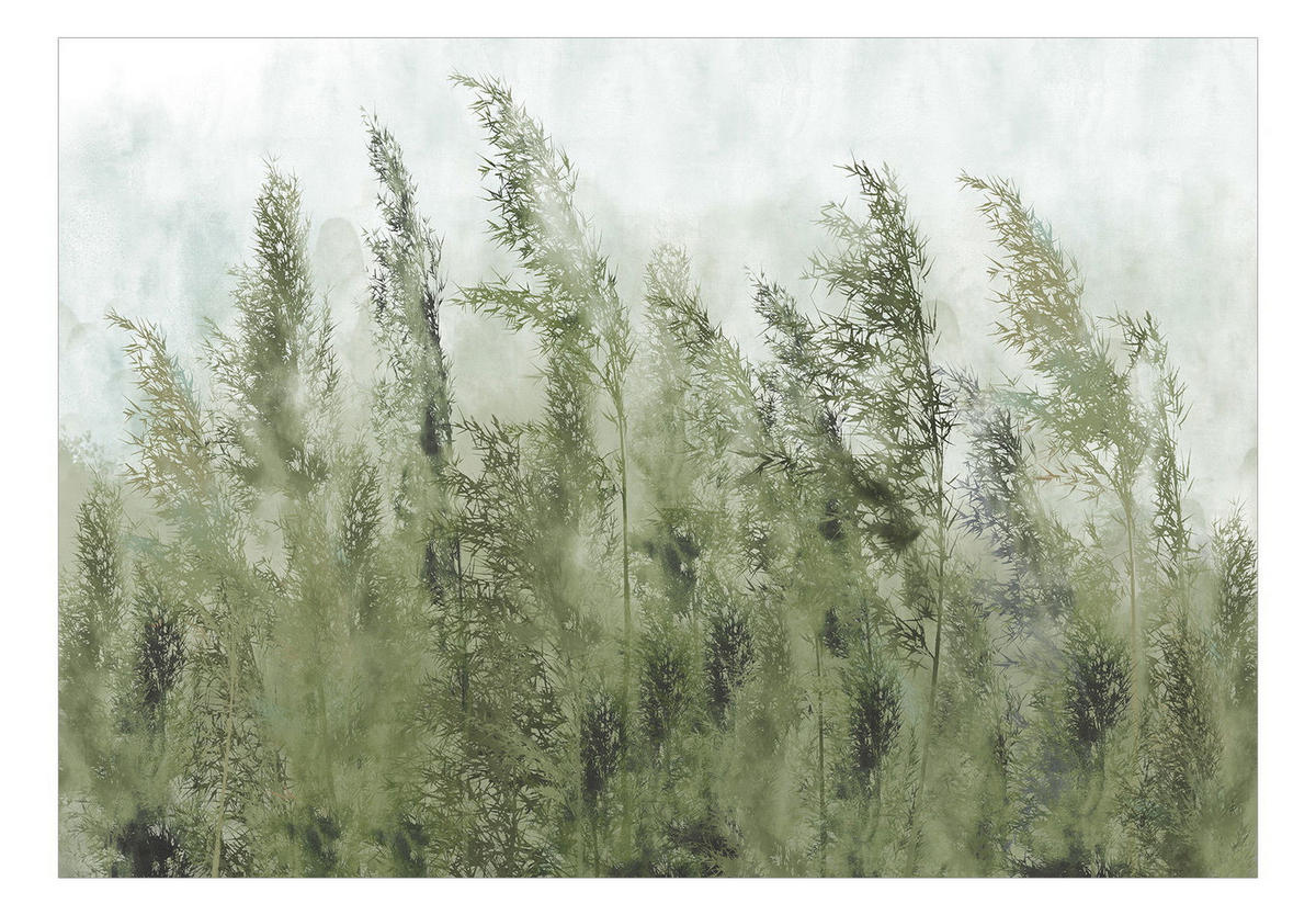 SELBSTKLEBENDE FOTOTAPETE 196/140 cm - Grau/Grün, Kunststoff/Textil (196/1cm) - KUNSTLOFT