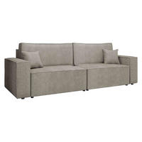 SCHLAFSOFA Karl - Hellgrau/Schwarz, Holz/Kunststoff (245/82/90cm) - MIRJAN24
