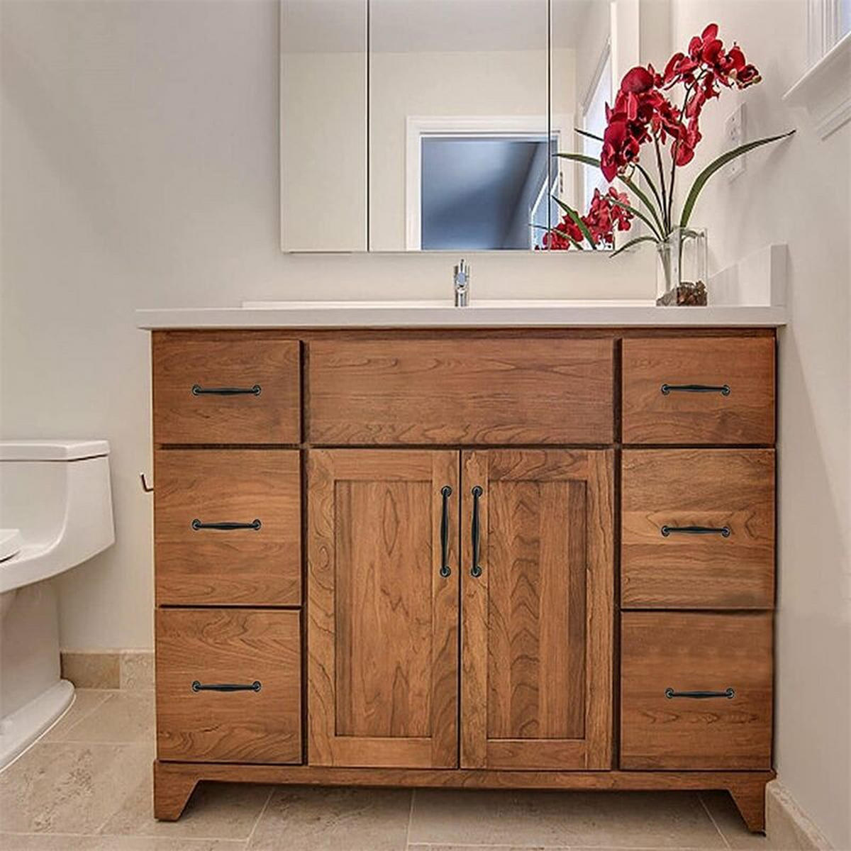 MÖBELGRIFF Schwarz 20er-Set 96 mm - Schwarz, Metall (1.8/3/11.5cm)