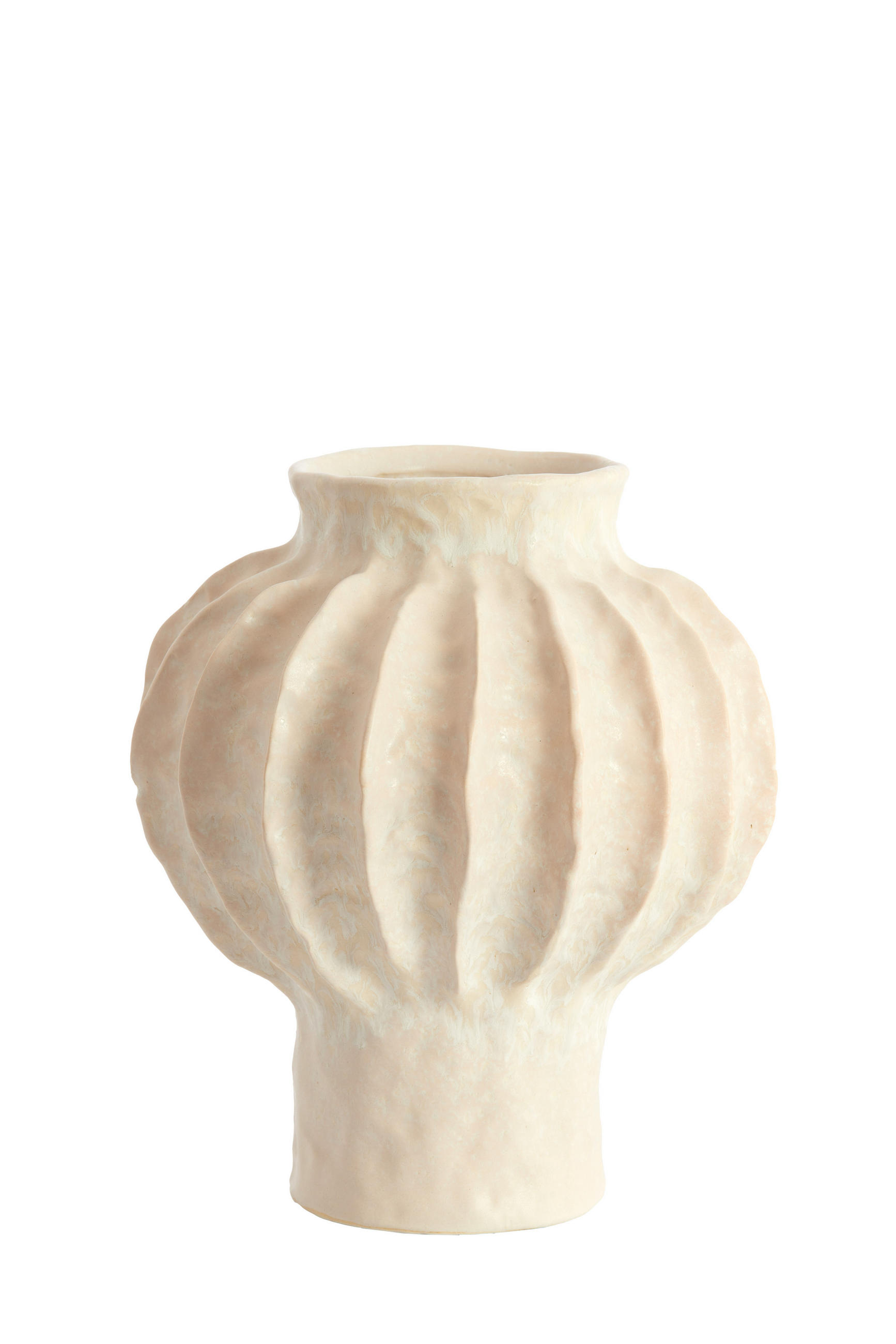 VAZE Hakone Weiß 24/24/28.5 cm - Weiß, Keramik (28.5cm) - Light & Living