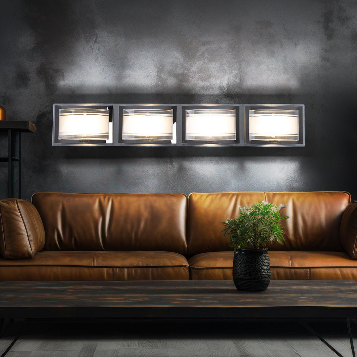 LED WANDLEUCHTE Adonia Aluminium Silber - Silberfarben, Glas (10/6.5/60cm) - Esto