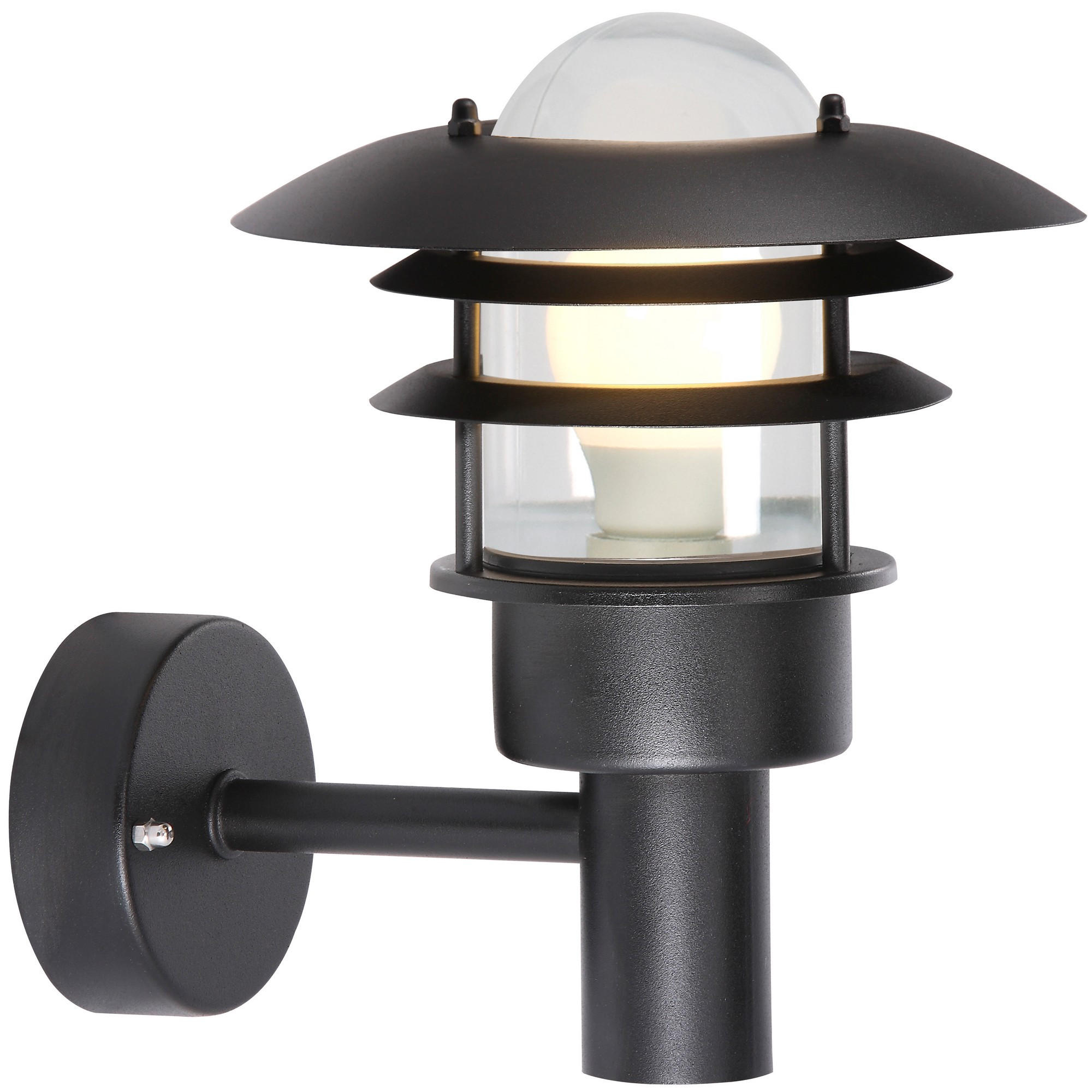 WANDLEUCHTE Lønstrup - Schwarz - 22/26.5 cm - Schwarz, Metall (22/26.5/26.5cm) - Nordlux