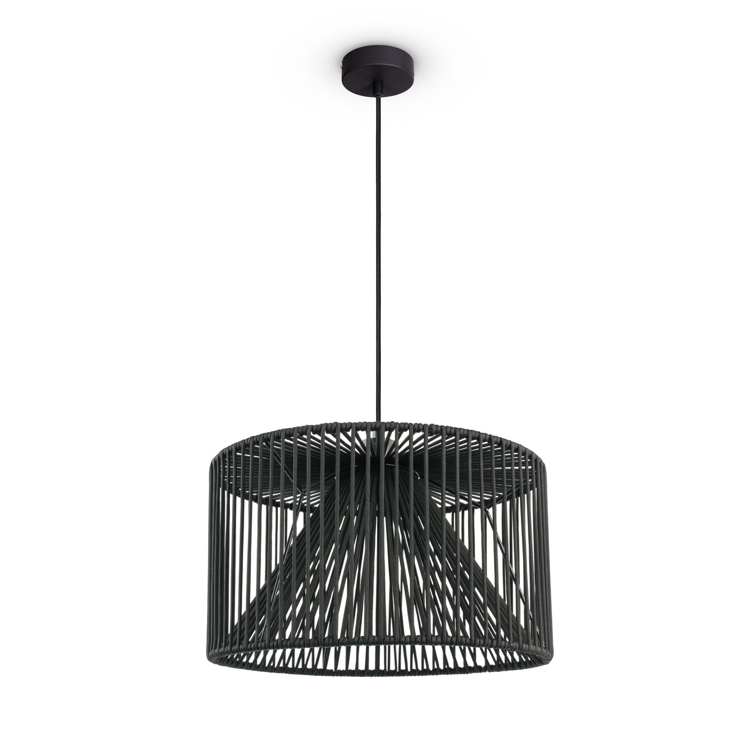 PENDELLEUCHTE Hugo Pd1 Mirijana - Schwarz, Metall (38/38/28cm) - Paco Home