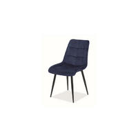 ESSZIMMERSTUHL Chic Blau Samtstoff - Blau, Kunststoff (50/88/50cm)