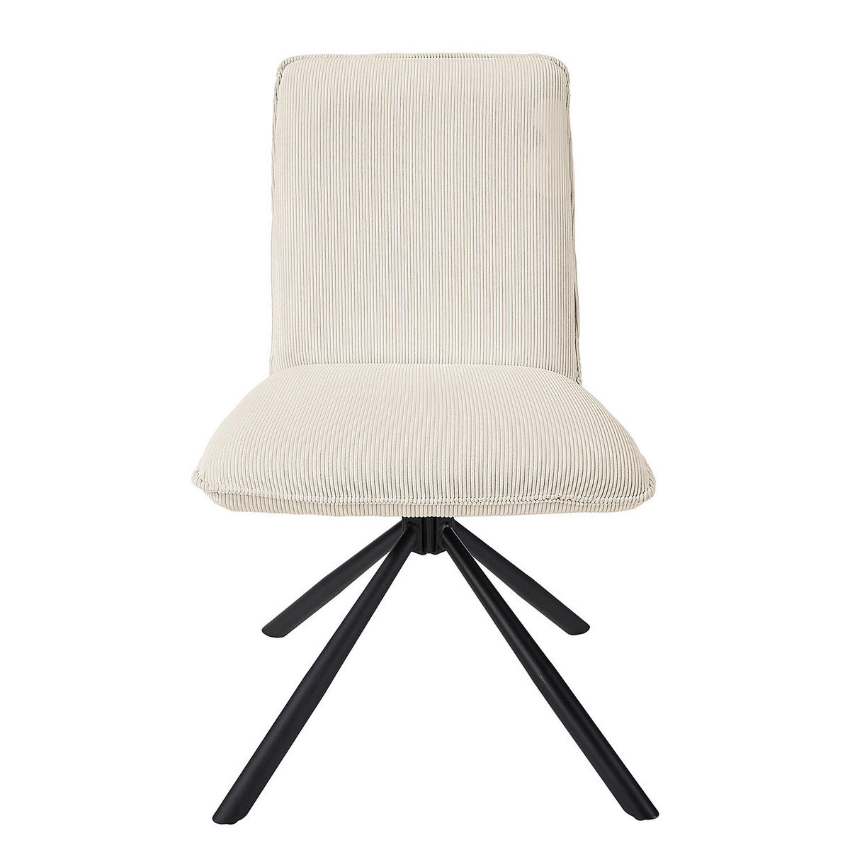 ESSZIMMERSTUHL - 2er-Set - Metall / Textil - Creme, Textil/Metall (50/88/62cm) - home24