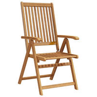 GARTENSTÜHLE 2er Set Klappbar Akazie Massivholz Braun - Naturfarben, Holz (69/111/57cm) - vidaXL