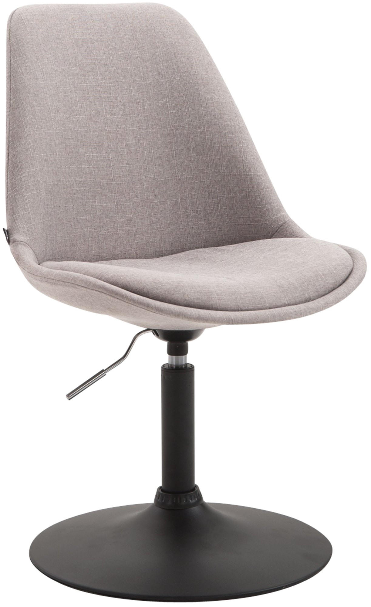 DREHSTUHL Stoff grau - Schwarz/Grau, Textil/Metall (48/76/57cm) - CLP