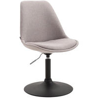 DREHSTUHL Stoff grau - Schwarz/Grau, Textil/Metall (48/76/57cm) - CLP
