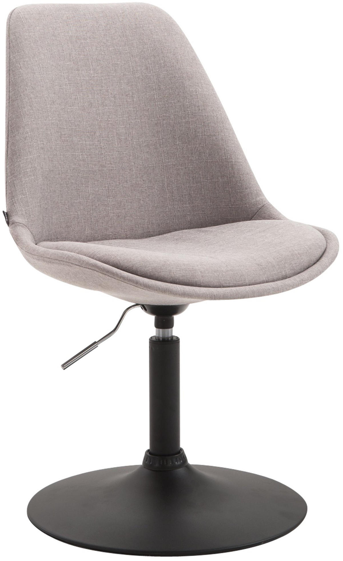 DREHSTUHL Stoff grau - Schwarz/Grau, Textil/Metall (48/76/57cm) - CLP