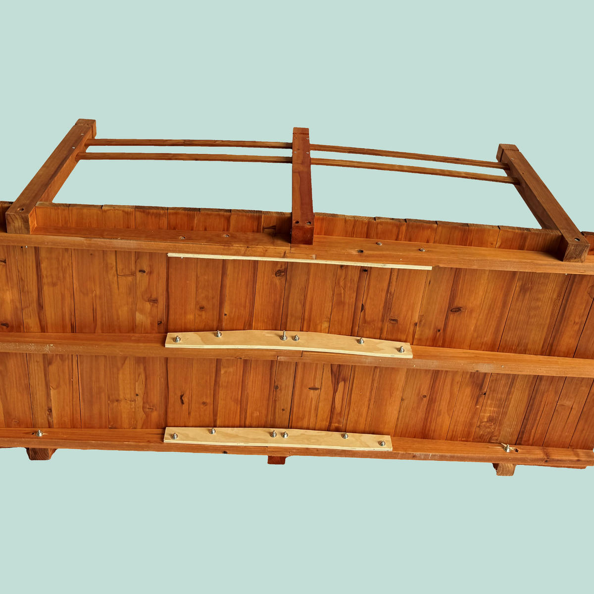 MOST-ZÁHRADY - oranžová, drevo (75/171.5/58cm) - Relaxdays