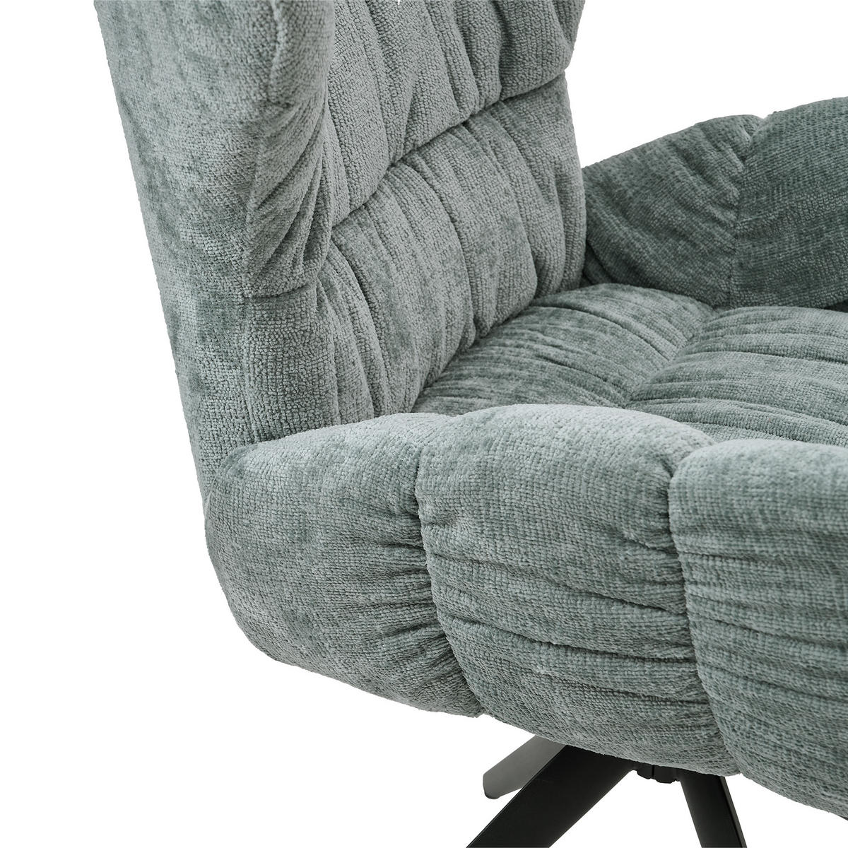 ESSZIMMERSTUHL 2er Set Sitzfläche 360° drehbar, Mikrofaser Blau - Blau, Textil/Metall (65/89/66cm) - Elementi