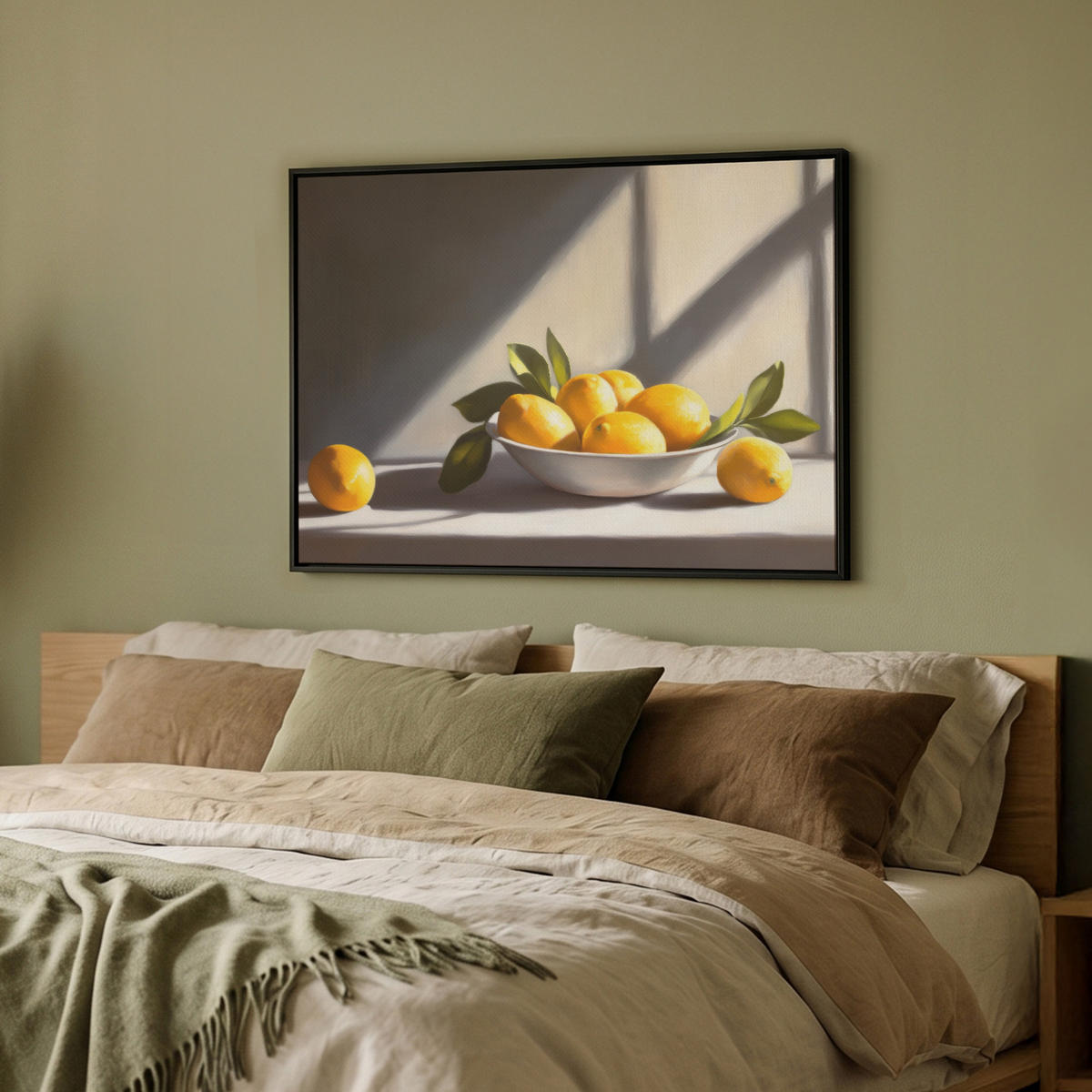 LEINWAND Bilder mit Rahmen - Zitronen - Stilleben - Gelb - 80x60 - Gelb, Textil (80/60cm) - MuchoWow
