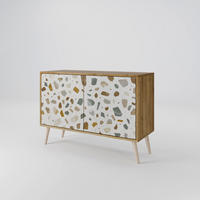 SIDEBOARD PIECES OF TOMORROW, Eicheneffekt, 111x42x77,5 cm, 2 Türen - Eichefarben/Buchefarben, Holzwerkstoff/Buchenholz (111/77.5/42cm) - SpaceRebels